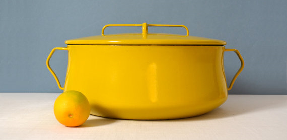 cadmium yellow enamel cookware