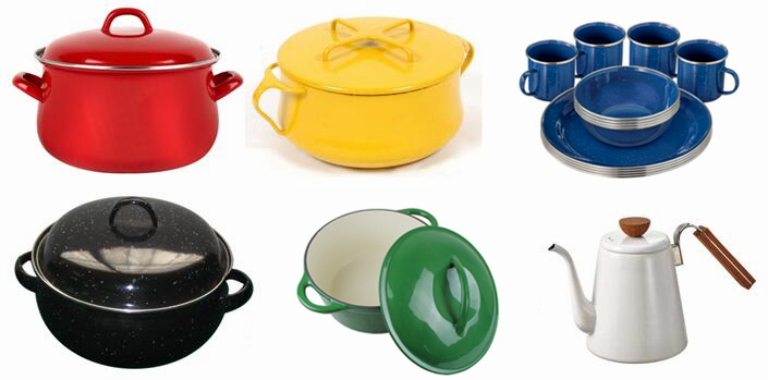 Steel enamel cookware