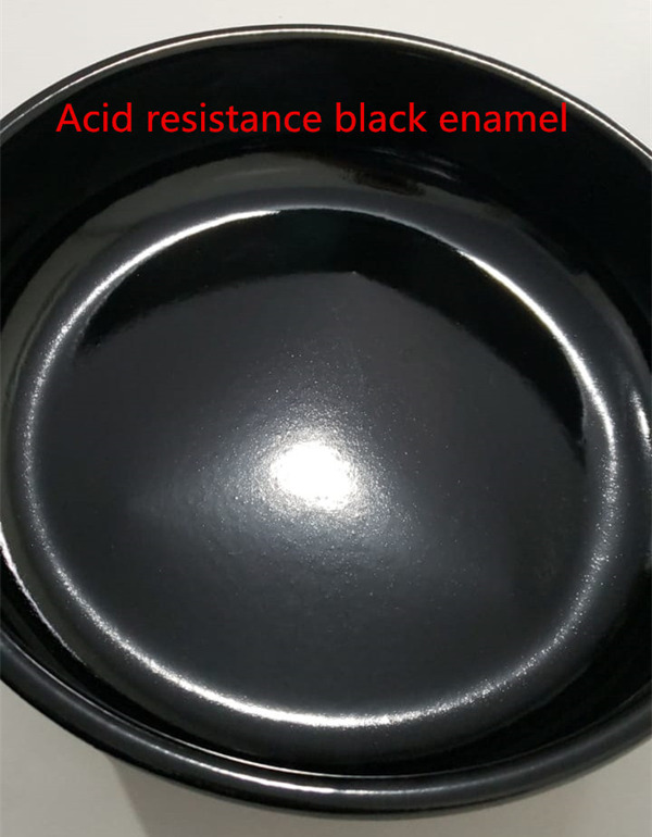 Acid resistance black enamel