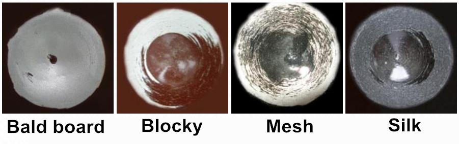 Adhesion levels of enamel