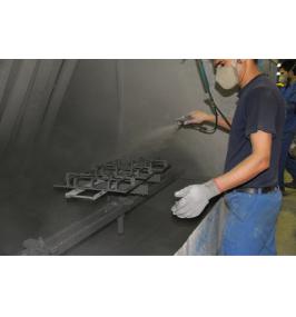 Spray enamel coating in wet process